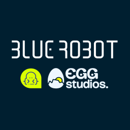 Blue Robot Group Light with Dark background